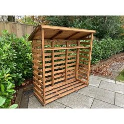 Wooden Log Store Large 5 X 2ft -Eden Yard Zone HB203205