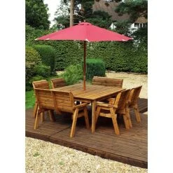 8 Seater Square Table Set With Benches 10 8 Seater Square Table Set With Benches -Eden Yard Zone HB44B20Pic2