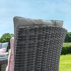 Maze Rattan LA Garden Dining Set Round With Ice Bucket 4 Seat 12 Maze Rattan LA Garden Dining Set Round With Ice Bucket 4 Seat -Eden Yard Zone LA 6 Seat Round Dining Set grey flat weave 10l