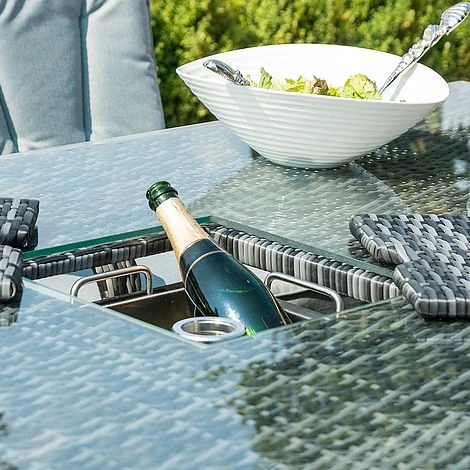 Maze Rattan LA Garden Dining Set Rectangular With Ice Bucket 6 Seat 11 Maze Rattan LA Garden Dining Set Rectangular With Ice Bucket 6 Seat - Image 9