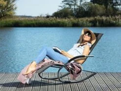 Idooka Mesh Rocking Sun Lounger -Eden Yard Zone Lakeside