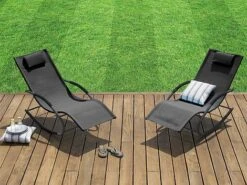 Idooka Mesh Rocking Sun Lounger -Eden Yard Zone Lawnside