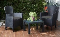 Idooka Tea For Two Dark Grey Bistro Set 15 Idooka Tea For Two Dark Grey Bistro Set -Eden Yard Zone Lifestyle13
