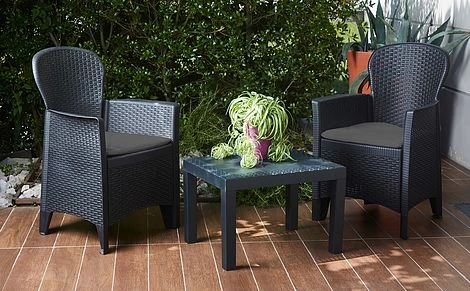 Idooka Tea For Two Dark Grey Bistro Set 8 Idooka Tea For Two Dark Grey Bistro Set - Image 6