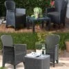 Idooka Tea For Two Dark Grey Bistro Set 1 Idooka Tea For Two Dark Grey Bistro Set -Eden Yard Zone MV