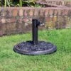 Cast Iron Effect Garden Parasol Base 9kg -Eden Yard Zone PBASE