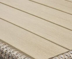 Rowlinson Albany Rattan Garden Sofa Dining Set 7 Seat Oatmeal -Eden Yard Zone Rowlinson20Table20Top20 20Copy
