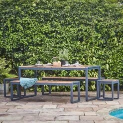 Spitalfields Acacia Wood 5 Piece Furniture Set 6 Spitalfields Acacia Wood 5 Piece Furniture Set -Eden Yard Zone SFS180 1 copy