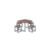 Spitalfields Square Acacia Wood 5 Piece Furniture Set -Eden Yard Zone SSFS93 copy