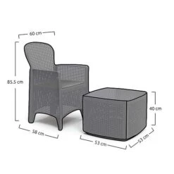 Idooka Tea For Two Dark Grey Bistro Set 11 Idooka Tea For Two Dark Grey Bistro Set -Eden Yard Zone Silhouette20