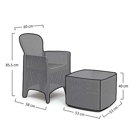 Idooka Tea For Two Dark Grey Bistro Set 4 Idooka Tea For Two Dark Grey Bistro Set - Image 2
