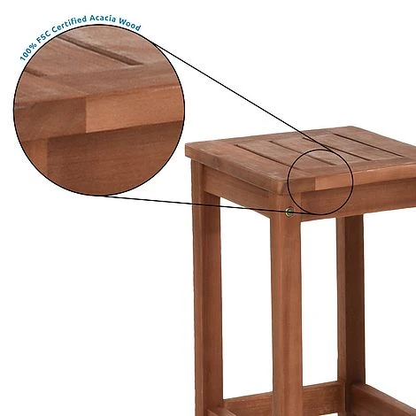 Idooka Acacia Wood Bistro Bar Set 8 Idooka Acacia Wood Bistro Bar Set - Image 6