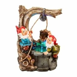 Serenity Gnome Wishing Well Water Feature -Eden Yard Zone WEBG3952