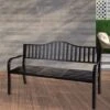 Idooka Folding Black Bench 1 Idooka Folding Black Bench -Eden Yard Zone YA3000040.Lifestyle1