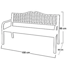 Idooka Folding Black Bench 13 Idooka Folding Black Bench -Eden Yard Zone YA3000040.Silhouette