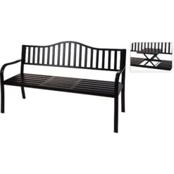 Idooka Folding Black Bench 14 Idooka Folding Black Bench -Eden Yard Zone YA3000040.Table