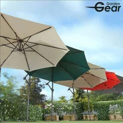 Solar LED Cantilever Parasol -Eden Yard Zone g0588 1