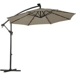 Solar LED Cantilever Parasol -Eden Yard Zone g0588 18