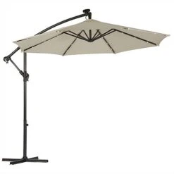 Solar LED Cantilever Parasol -Eden Yard Zone g0588 9