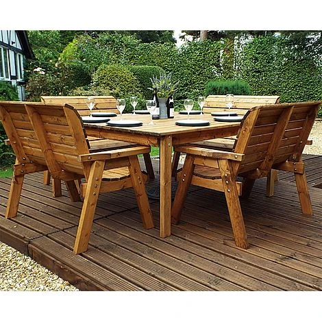 8 Seater Square Table Set With 4 X Benches 4 8 Seater Square Table Set With 4 X Benches - Image 2