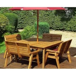8 Seater Square Table Set With 4 X Benches 7 8 Seater Square Table Set With 4 X Benches -Eden Yard Zone hb81 3