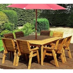 8 Seater Square Table Set With 8 X Chairs -Eden Yard Zone hb82 120copy
